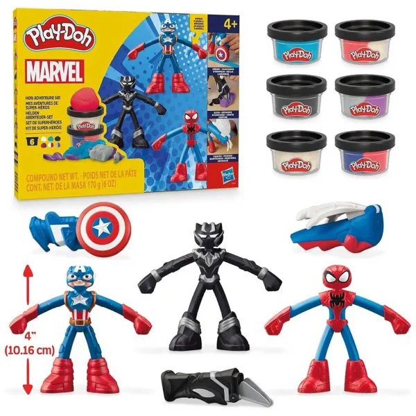 Play-Doh: Marvel - Herojske pustolovine set plastelina s 3 figuricama - Hasbro slika 2