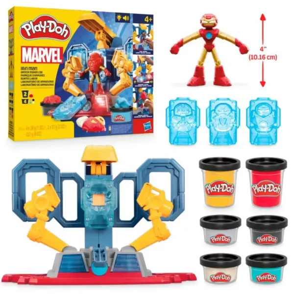 Play-Doh Marvel: Osvetnici Iron Man laboratorij za izradu oklopa sa svjetlom i zvukom - Hasbro slika 2
