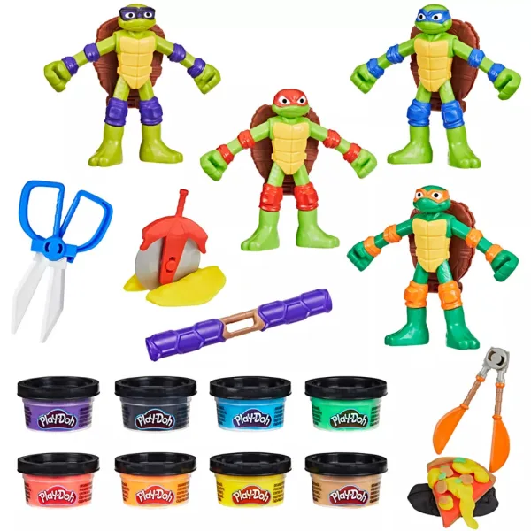Play-Doh: Set za igru Tinejdžerski mutant ninja kornjače Cowabunga Creations - Hasbro slika 4