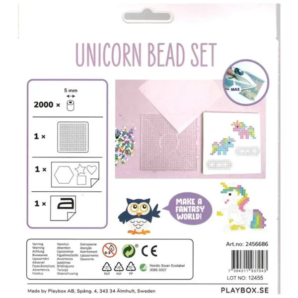PlayBox: Kreativni set za peglanje perlica s motivom MIDI jednoroga, 5 mm slika 3