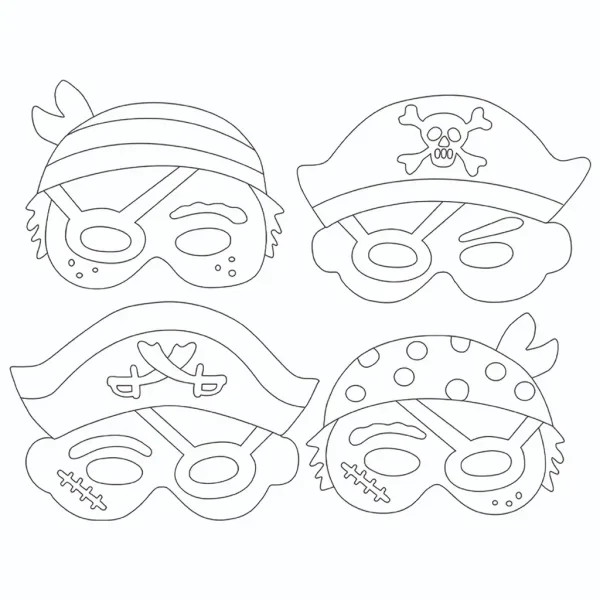 PlayBox: Set papirnatih maski s piratskim motivima, 12 komada slika 2