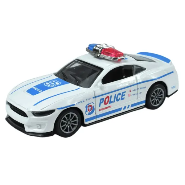 Policijski automobili: Metalni policijski automobili na kotačima u različitim varijantama 11cm 1kom slika 2