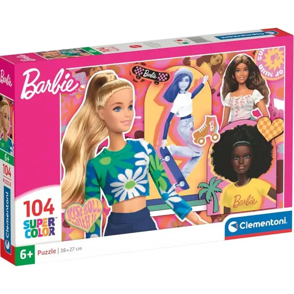 Prekrasne Barbie lutke 104-dijelna Supercolor slagalica - Clementoni slika 1