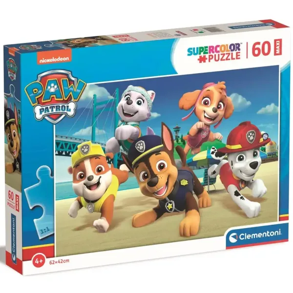 Psići u ophodnji: Maxi Super Color Puzzle 60 komada - Clementoni slika 1