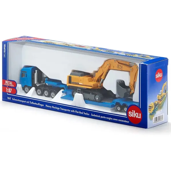 SIKU MAN teški transporter s Liebherr bagerom 1/87 slika 5
