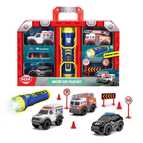 SOS Mikro igračka set s baterijskom svjetiljkom - Dickie Toys slika 2
