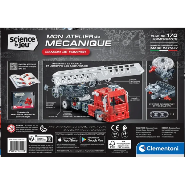 Science & Play: Set za slaganje vatrogasnog kamiona - Clementoni slika 2