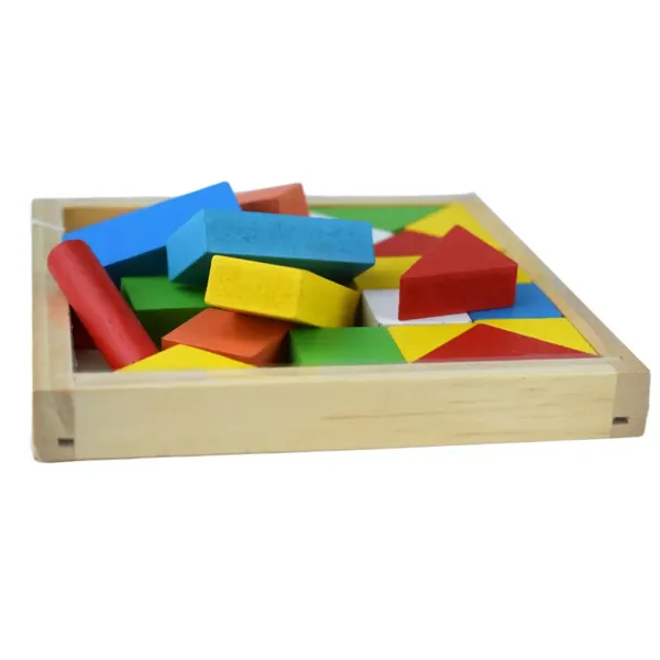 Set od 24 šarene drvene građevinske kocke u kutiji slika 4
