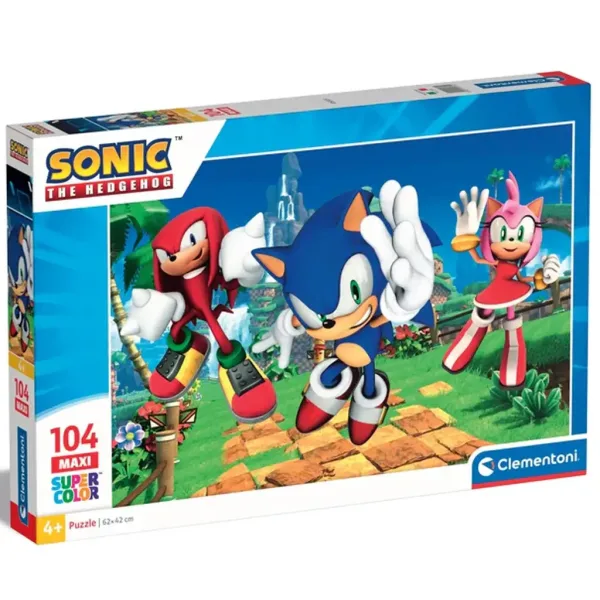 Sonic jež i prijatelji 104-dijelna maxi supercolor slagalica - Clementoni slika 1