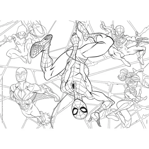 Spider-Man 2 u 1, puzzle od 60 dijelova i bojanka 35x25 cm - Lisciani slika 2