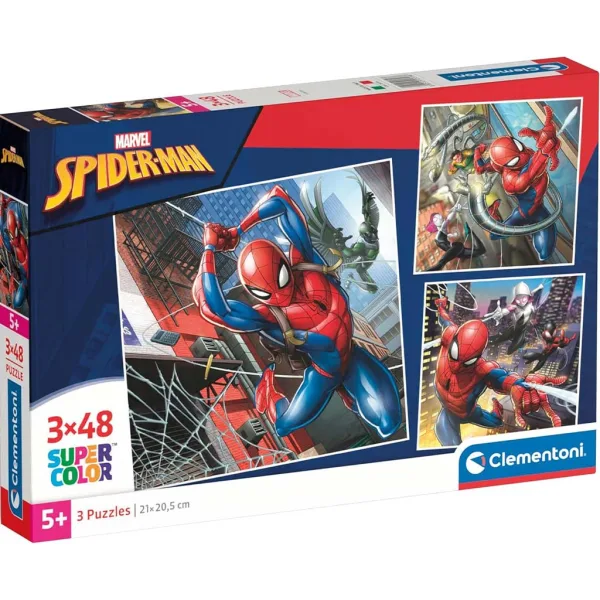 Spiderman 3x48 komada Supercolor puzzle - Clementoni slika 1