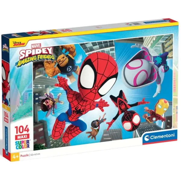 Spidey i njegovi čudesni prijatelji u akciji 104-dijelna maxi supercolor slagalica - Clementoni slika 1