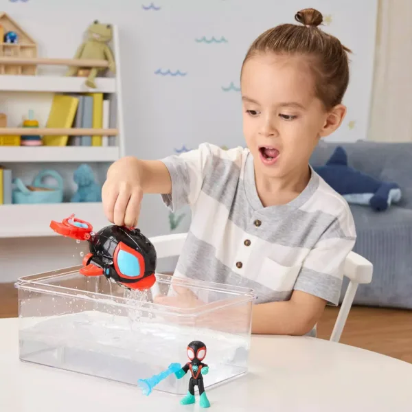 Spidey i njegovi nevjerojatni prijatelji: Waterwebs figurice i vozila koja mijenjaju boju - Spin Dolphin - Hasbro slika 4