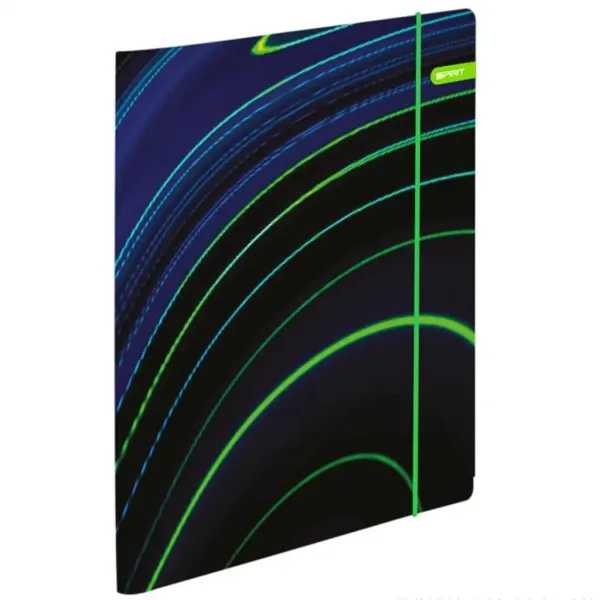 Spirit: Blue Stripes plavo-zelene pruge na crnoj podlozi školska torba, ruksak set od 4 komada 41x20x32cm slika 3