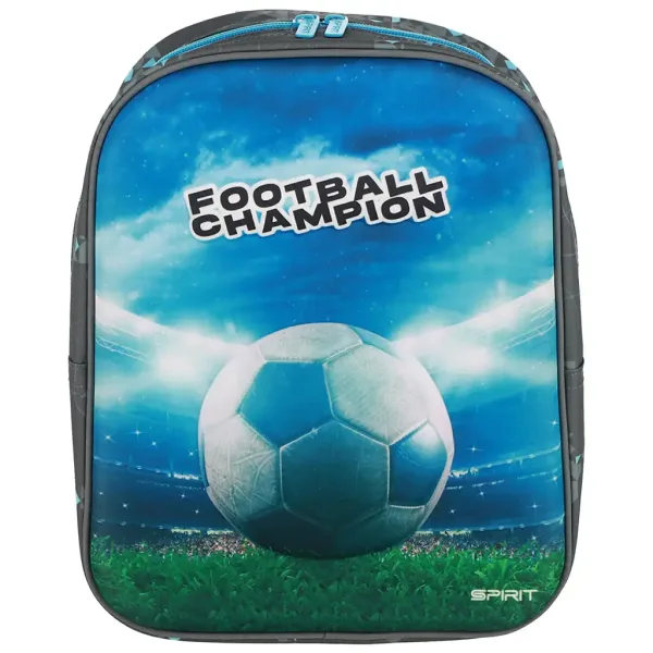 Spirit: Football Champion nogometni 3D uzorak zaobljeni vrtićki ruksak 30x25x12cm slika 3