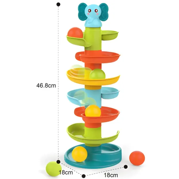 Happy World: Vesela staza za kuglice sa slonom, 47 cm slika 3