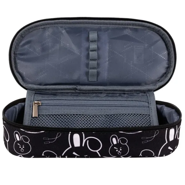 St.Right: Clever Bunny ovalni pernica s motivom zeca, crne boje, 23 cm slika 2