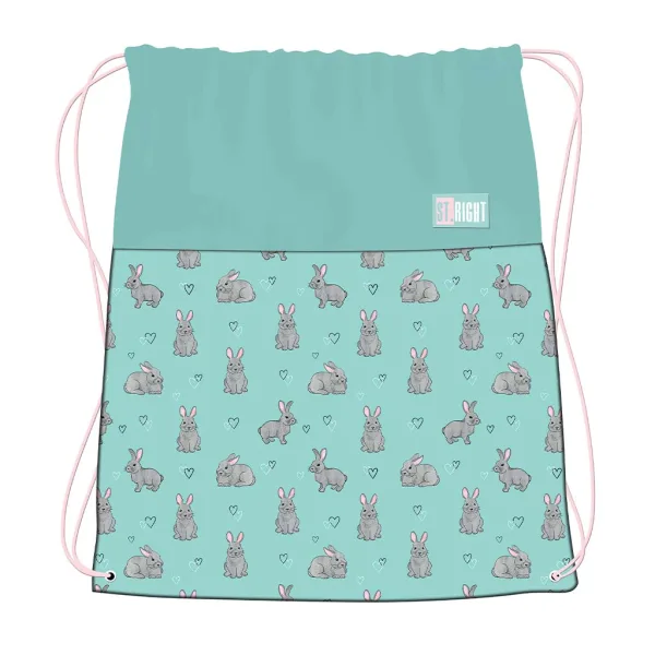 St.Right Grey Rabbits torba za sport, vreća za sport 43x34 cm slika 1