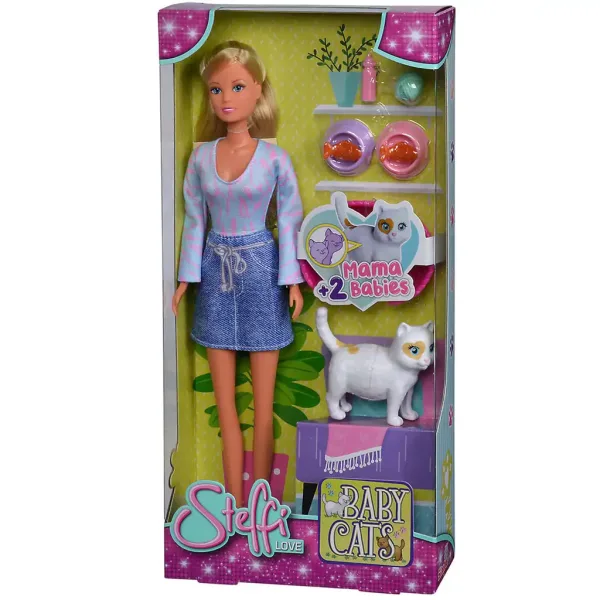 Steffi Love: plavokosa Steffi lutka s mačićima i dodacima, 29 cm - Simba Toys slika 5
