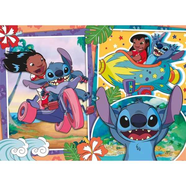 Stitch 2 u 1, Eco slagalica od 60 dijelova i bojanka 70x50 cm - Lisciani slika 2