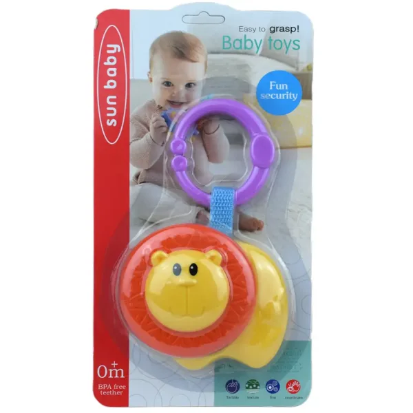 Sun Baby: Veseli lav BPA-free dječja zvečka slika 3