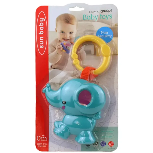 Sun Baby: Veseli plavi slon BPA-free dječja zvečka slika 4