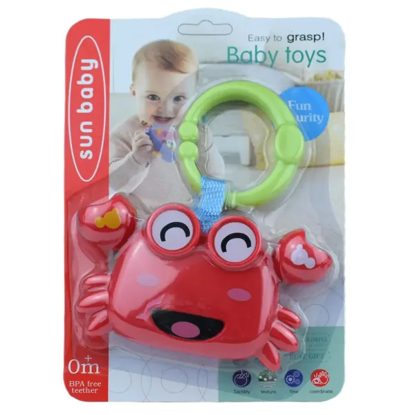 Sun Baby: Vesela rakovica BPA-free dječja zvečka slika 3
