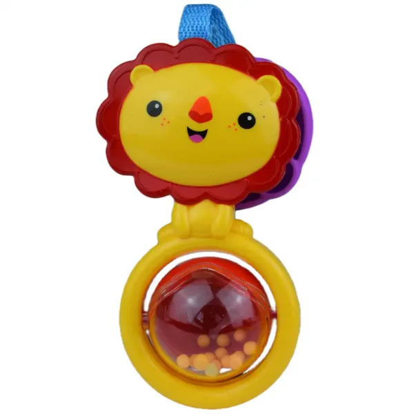 Sun Baby: Veseli lav BPA-free dječja zvečka s rotirajućom kuglom slika 2