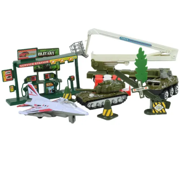 Super Army: Vojni set igračaka s metalnim vozilima i avionom na kotačima u dvije različite verzije slika 7