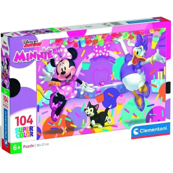 Supercolor puzzle Minnie Mouse, 104 dijelova - Clementoni slika 1