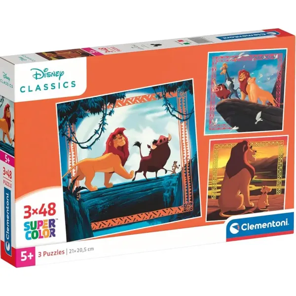 Supercolor slagalica 3x48 komada Kralj lavova - Clementoni slika 1