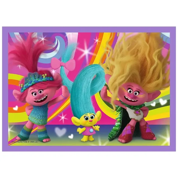 Trollovi 3: 4 u 1 puzzle set - Trefl slika 5
