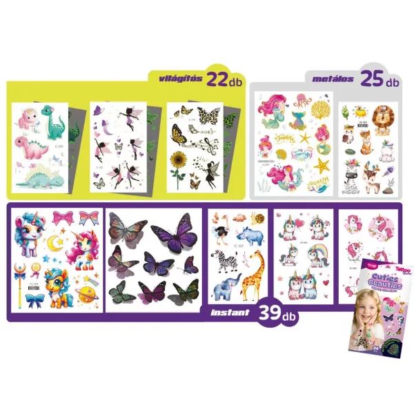 TyToo: Cuties & Beauties Set tetovažnih naljepnica slika 2