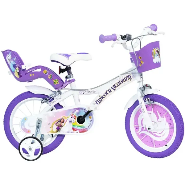 Unicorn Akademija bijelo-ljubičasti bicikl veličine 14 - Dino Bikes bicikl slika 1