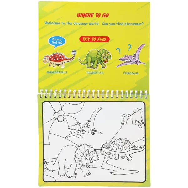 Vodom bojanka za djecu - Dinosauri slika 2