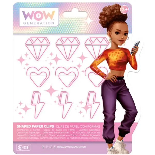 WOW Generation: Ružičasti spajalica s veselim oblicima u različitim varijantama slika 3