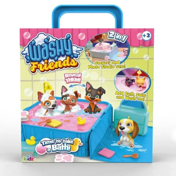 Washy Friends: Color Reveal kupanje 3 psića figura s jacuzzijem i dodacima slika 1