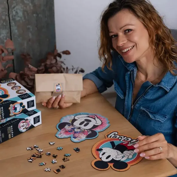 Wood Craft: Disney - Retro Mickey Mouse 160 komada premium drvena slagalica - Trefl slika 3