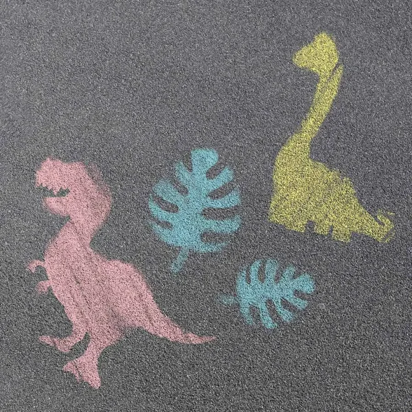 World of Dinosaur: Set asfalta s kredama s predloškom dinosaura slika 2