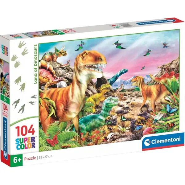 Zemlja dinosaura 104-dijelna Supercolor slagalica - Clementoni slika 1