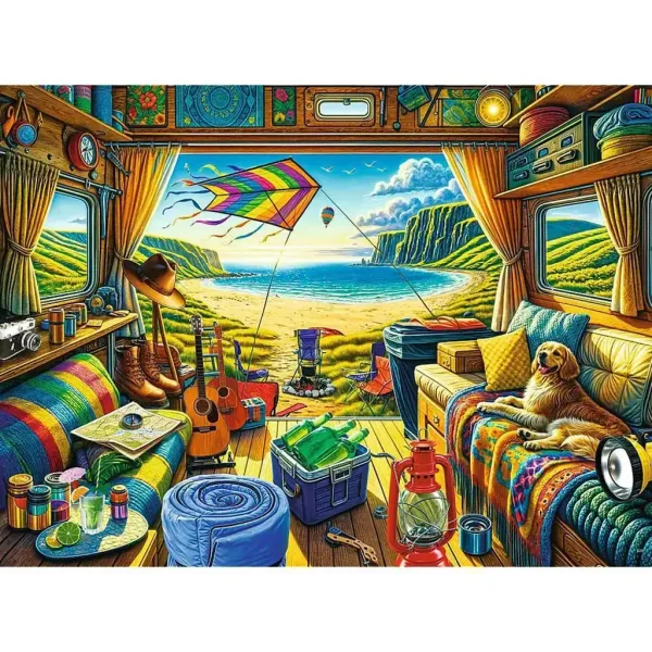 Život u kamperu premium plus puzzle od 1000 dijelova - Trefl slika 2