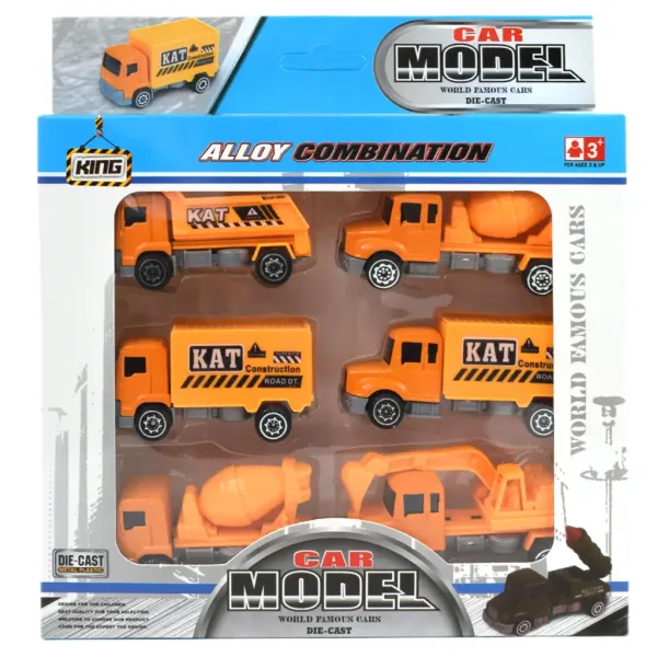 Alloy Car: Set građevinskih kamiona od 6 dijelova 8 cm slika 2