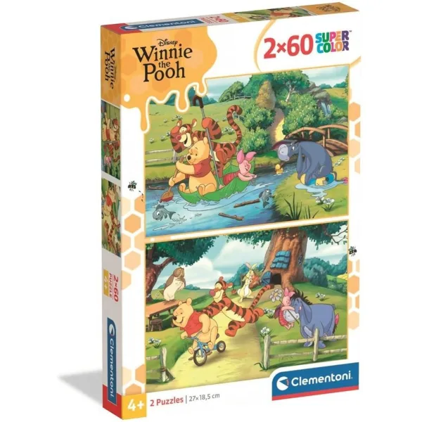 Avanture Medvjedića Puu 2x60kom Supercolor puzzle - Clementoni slika 1