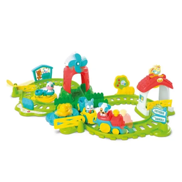 Baby set malih vlakova na farmi sa dodacima slika 2