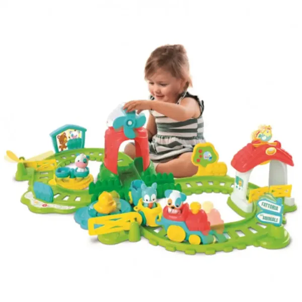 Baby set malih vlakova na farmi sa dodacima slika 3
