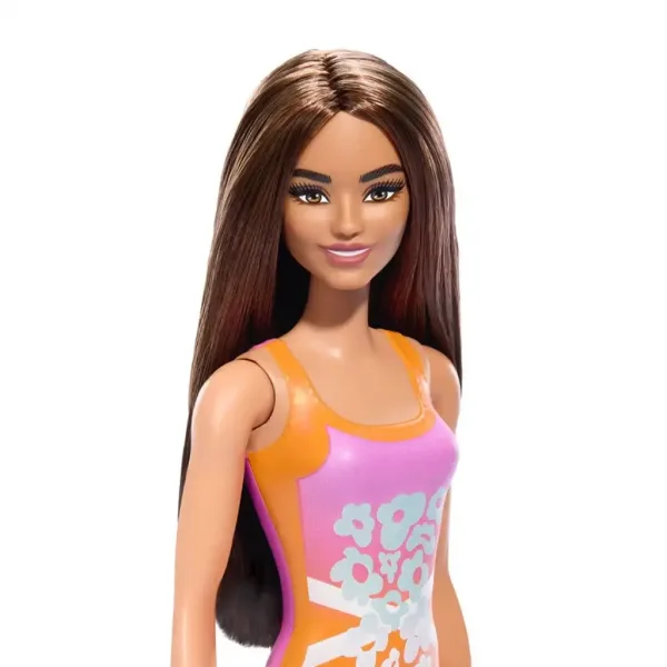 Barbie Plaža lutka u šarenom, cvjetnom uzorku kupaćem kostimu - Mattel slika 2