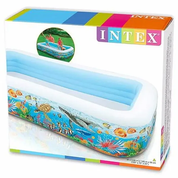 Bazen na napuhavanje s morskim dizajnom - 305cm - Intex slika 2