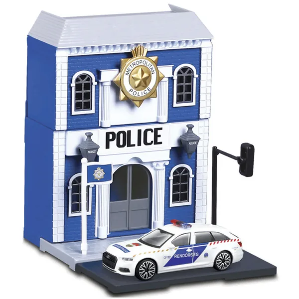 Bburago city - Audi A6 policijski auto i policijska postaja 1 /43 slika 3