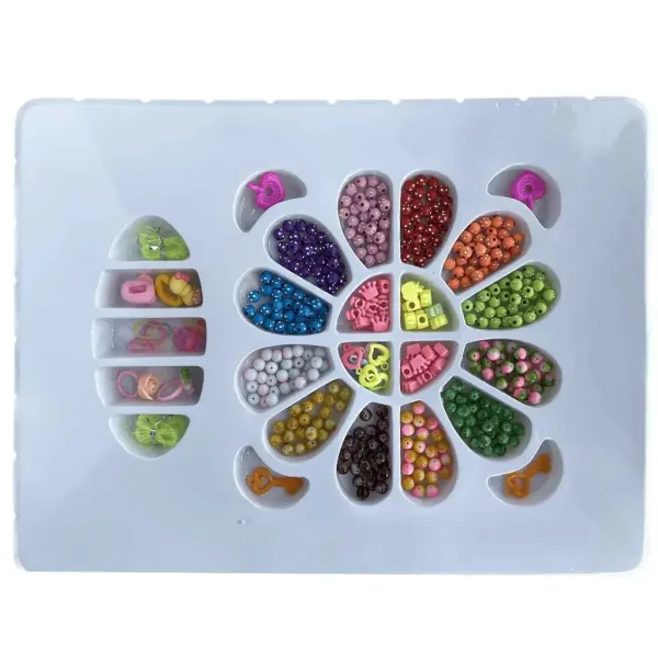 Beads Series: Set za izradu nakita s perlicama, gumicom za kosu i privjeskom s 500+ perlica slika 2