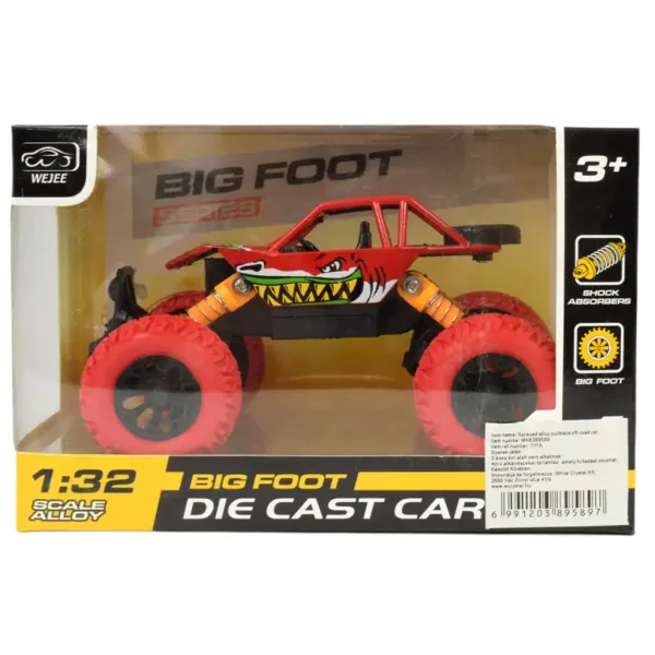 Big Foot Series: Terenski offroad automobil na zamašnjak s motivom morskog psa u dvije verzije 13 cm slika 10